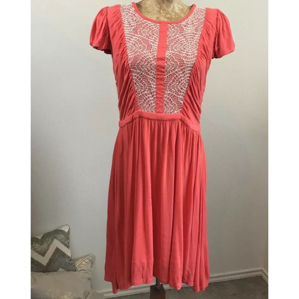 Mina UK Dress Sz L Fit & Flare Short Sleeve